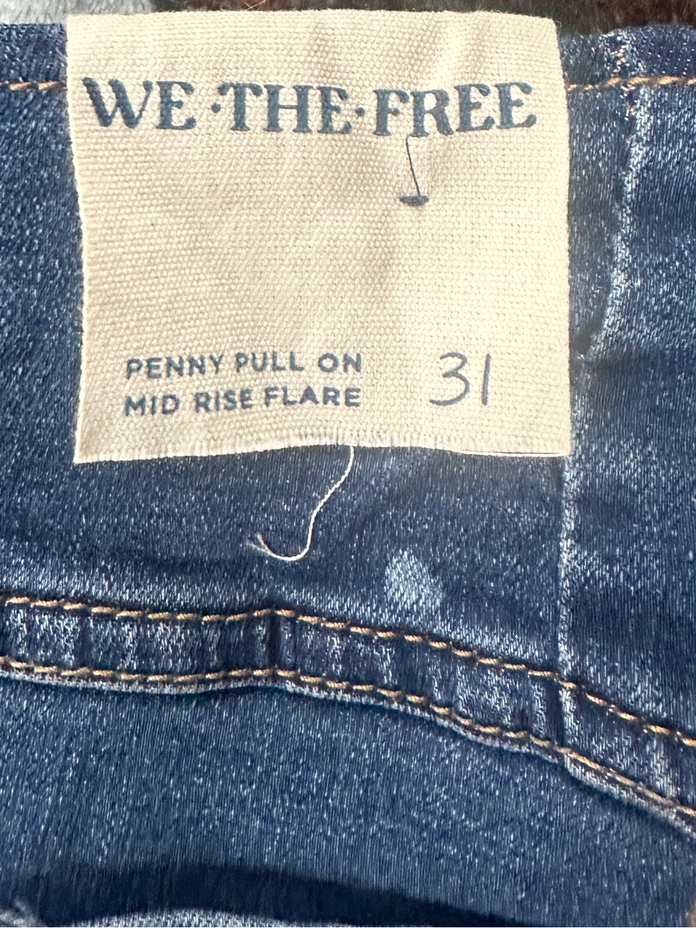 FP x Anna Sui Penny Pull-On Printed Flare Jeans - Picture 7 of 8